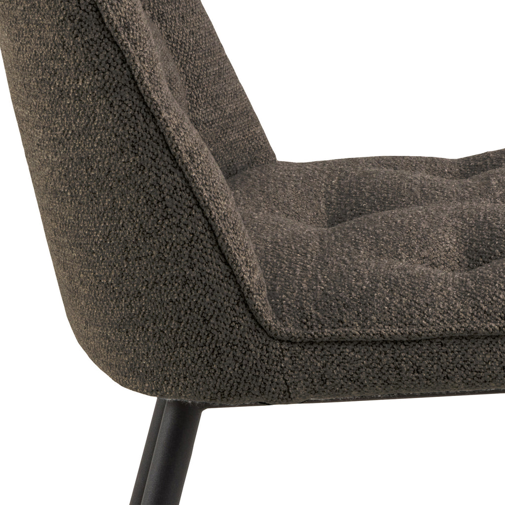 Wicklow Rectangular Dining Table in Grey/Black 140x75cm Included 4 Brooke Dining Chairs in Taupe