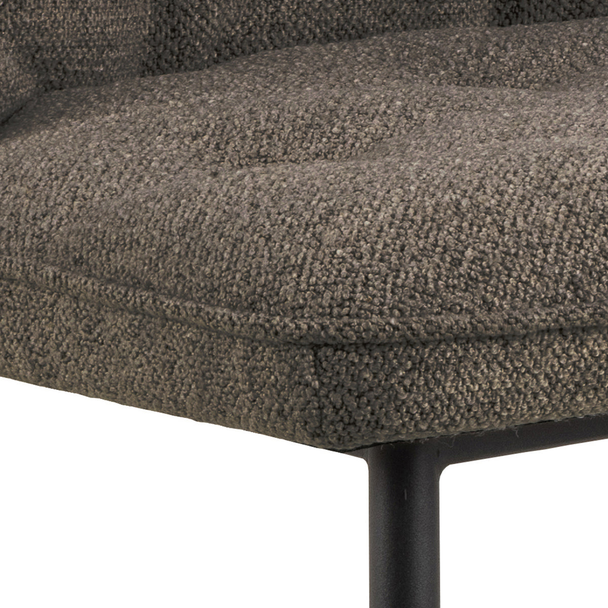 Wicklow Rectangular Dining Table in Grey/Black 140x75cm Included 4 Brooke Dining Chairs in Taupe