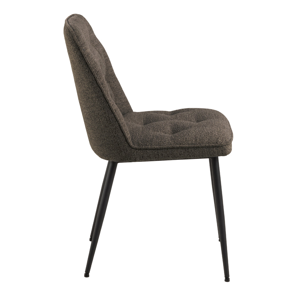 Wicklow Rectangular Dining Table in Grey/Black 140x75cm Included 4 Brooke Dining Chairs in Taupe