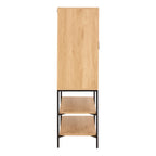 Jaya Cabinet 2 Doors 3 Shelves With Oak Lamella Front