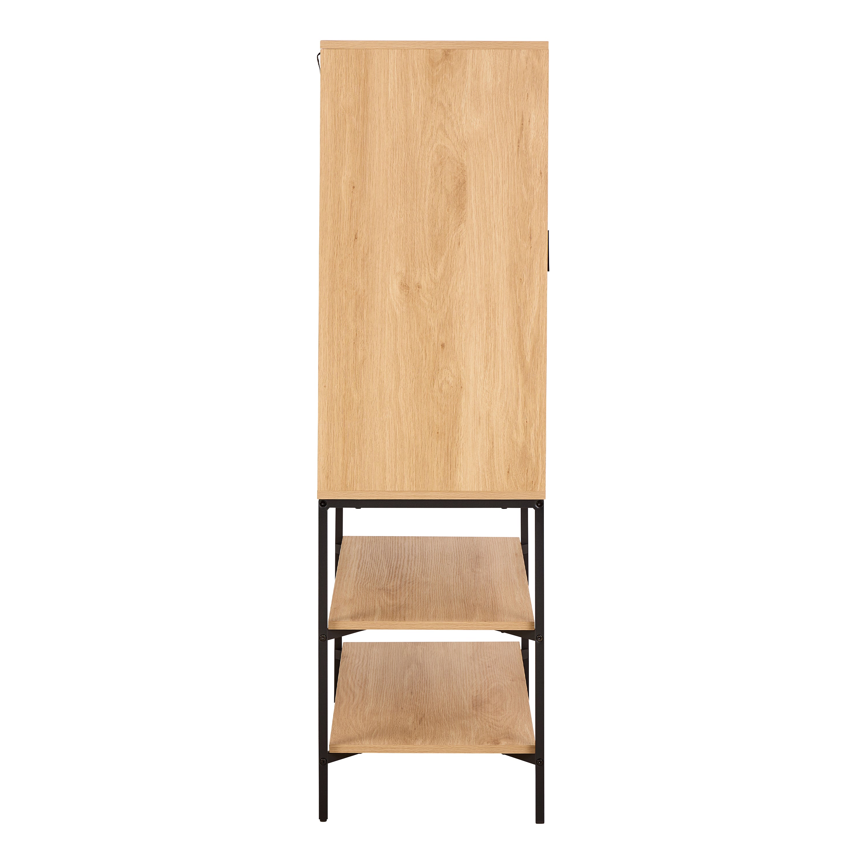 Jaya Cabinet 2 Doors 3 Shelves With Oak Lamella Front