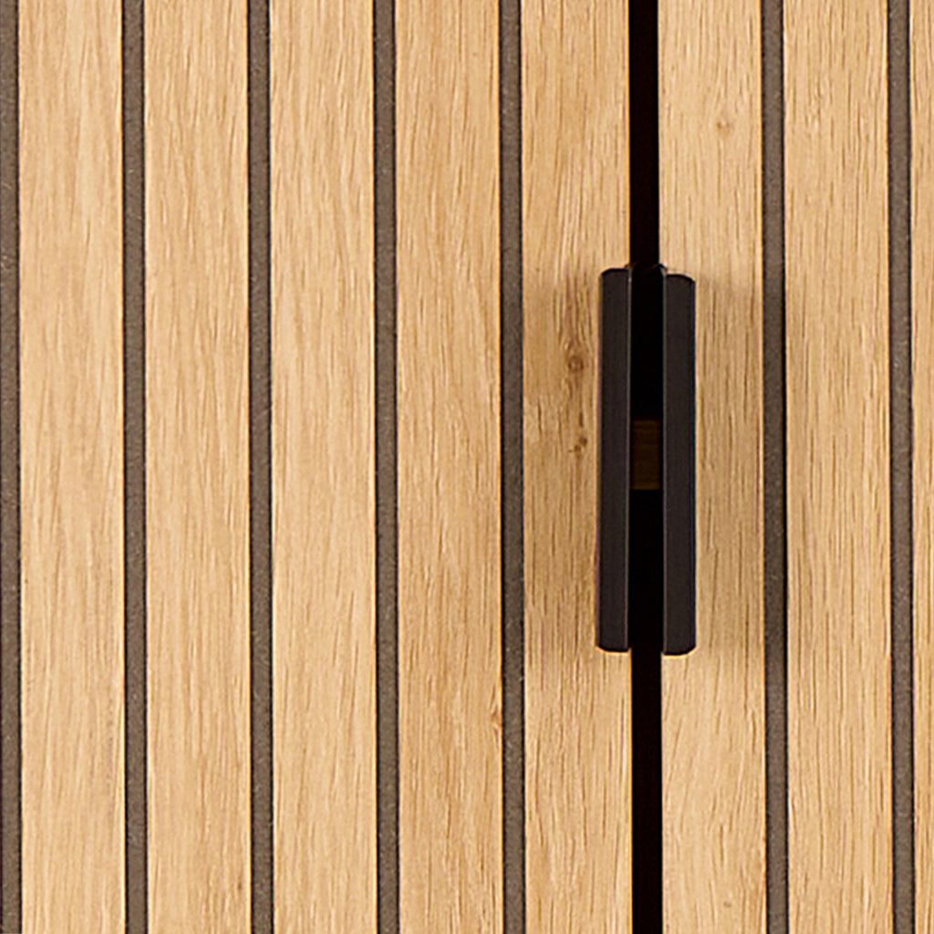 Jaya Cabinet 2 Doors 3 Shelves With Oak Lamella Front