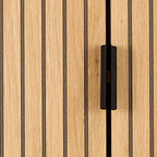 Jaya Cabinet 2 Doors 3 Shelves With Oak Lamella Front