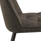 Wicklow Ceramic Dining Table Brown/Black 140x75cm Included 4 Brooke Dining Chairs in Taupe