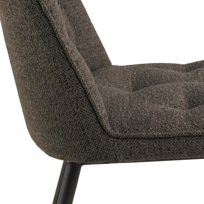 Wicklow Ceramic Dining Table Brown/Black 140x75cm Included 4 Brooke Dining Chairs in Taupe