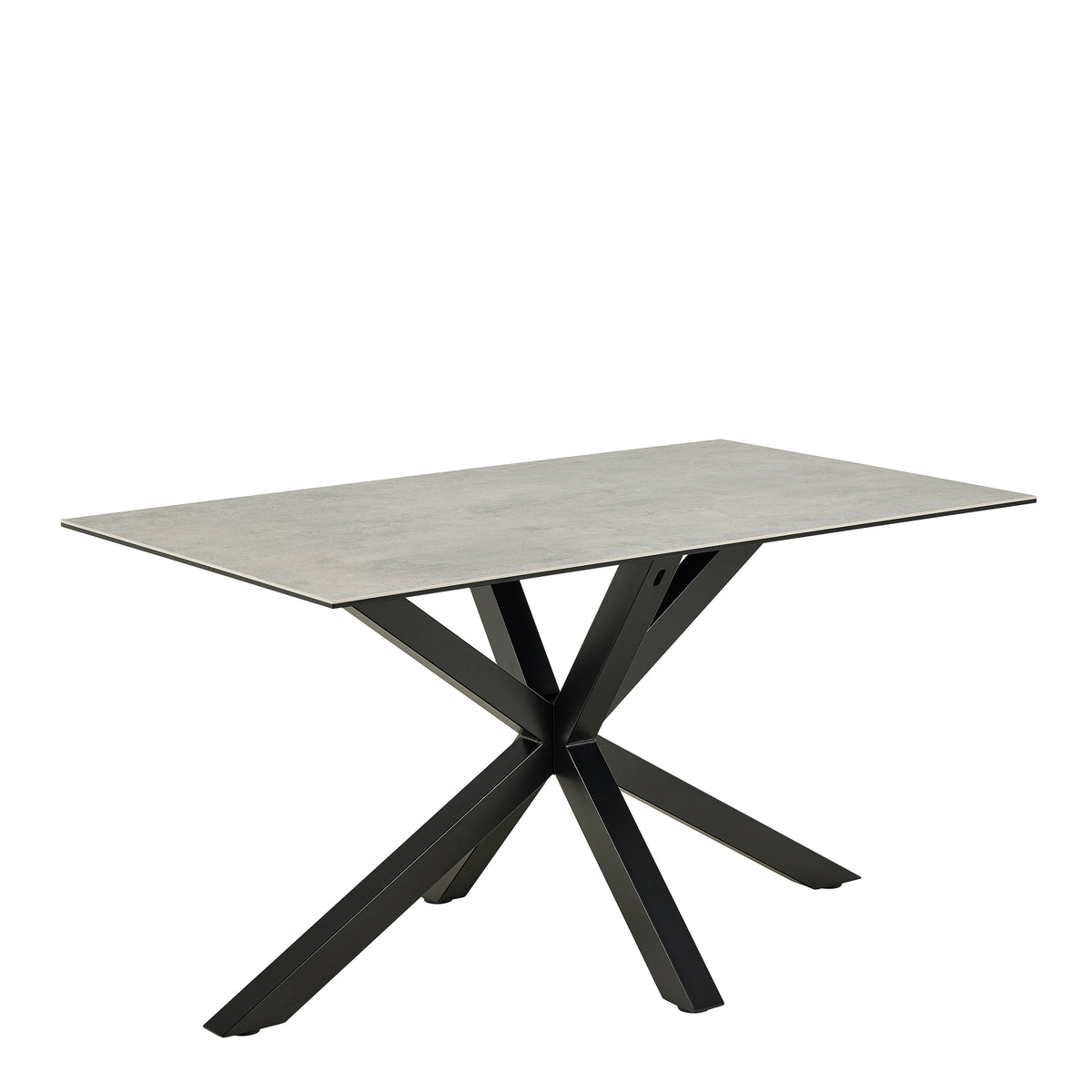 Harlow Dining Table with Ceramic Grey Top 135cm