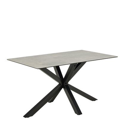 Harlow Dining Table with Ceramic Grey Top 135cm