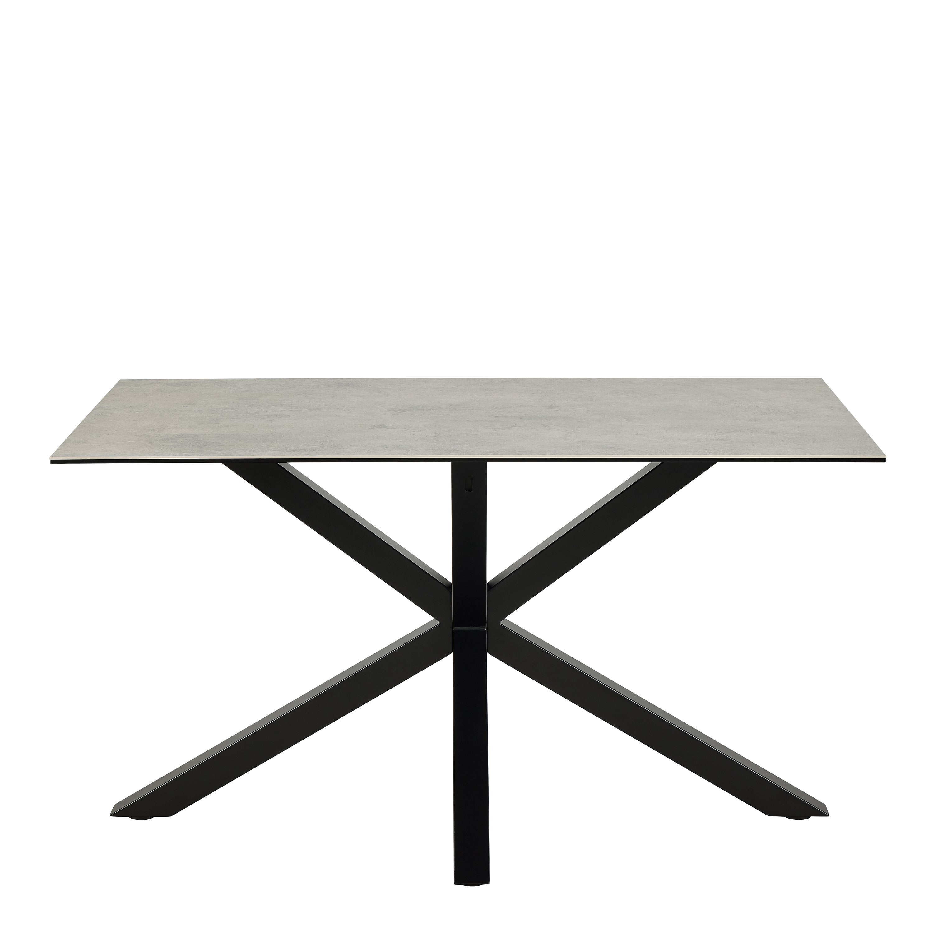 Harlow Dining Table with Ceramic Grey Top 135cm