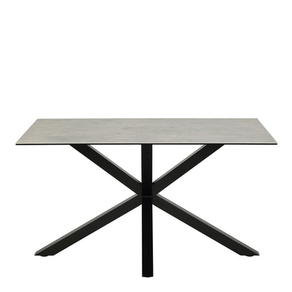 Harlow Dining Table with Ceramic Grey Top 135cm