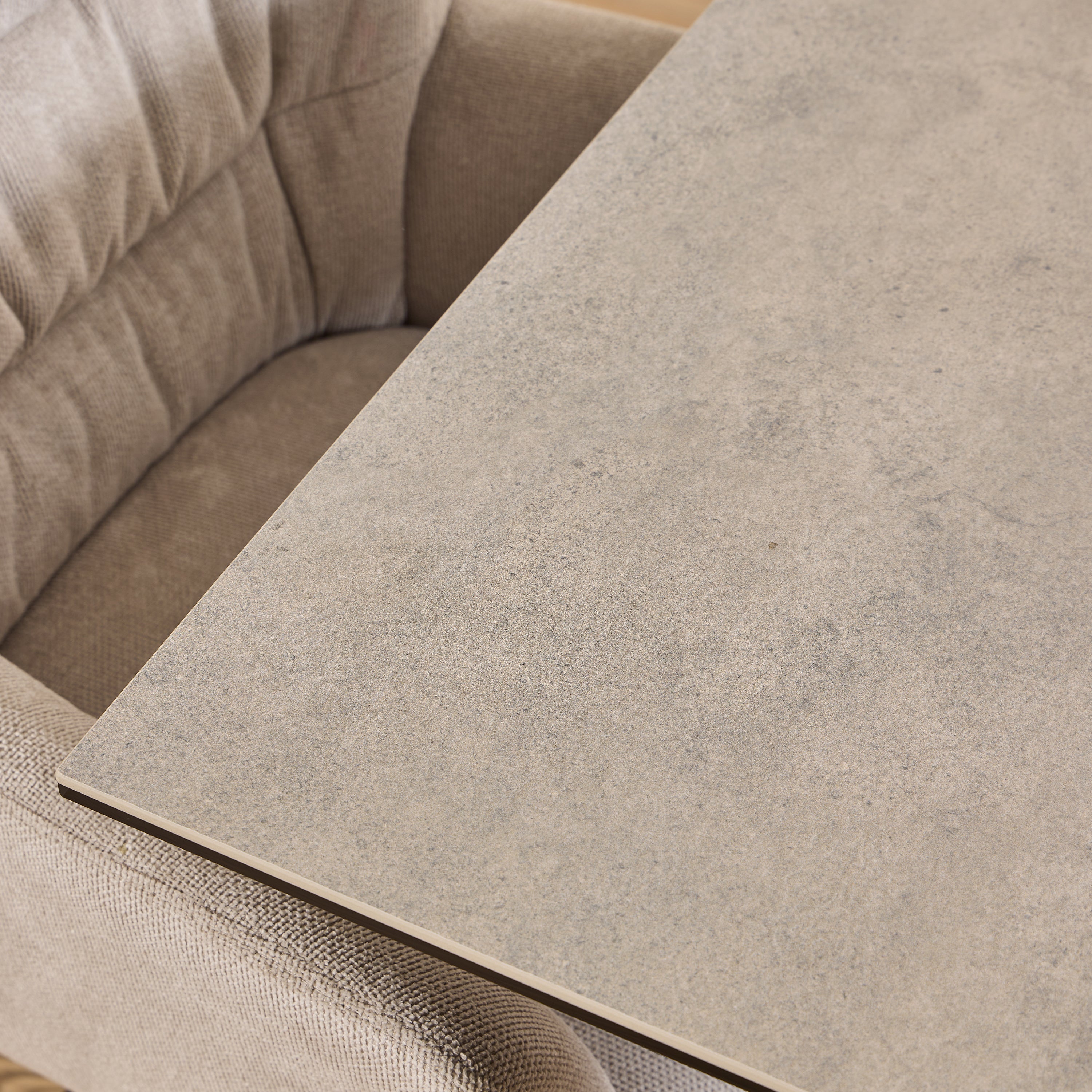 Harlow Dining Table with Ceramic Grey Top 135cm