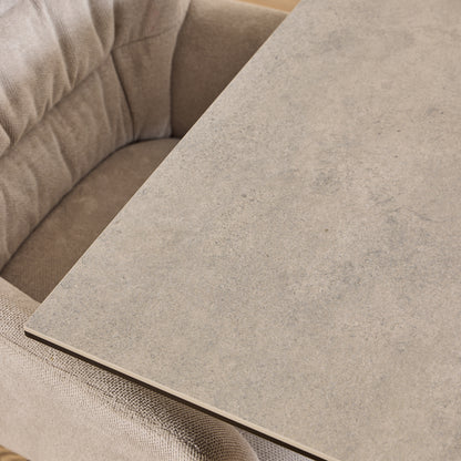 Harlow Dining Table with Ceramic Grey Top 135cm