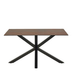 Harlow Dining Table with Ceramic Rusty Brown Top 135cm