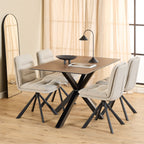 Harlow Dining Table with Ceramic Rusty Brown Top 135cm