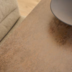 Harlow Dining Table with Ceramic Rusty Brown Top 135cm