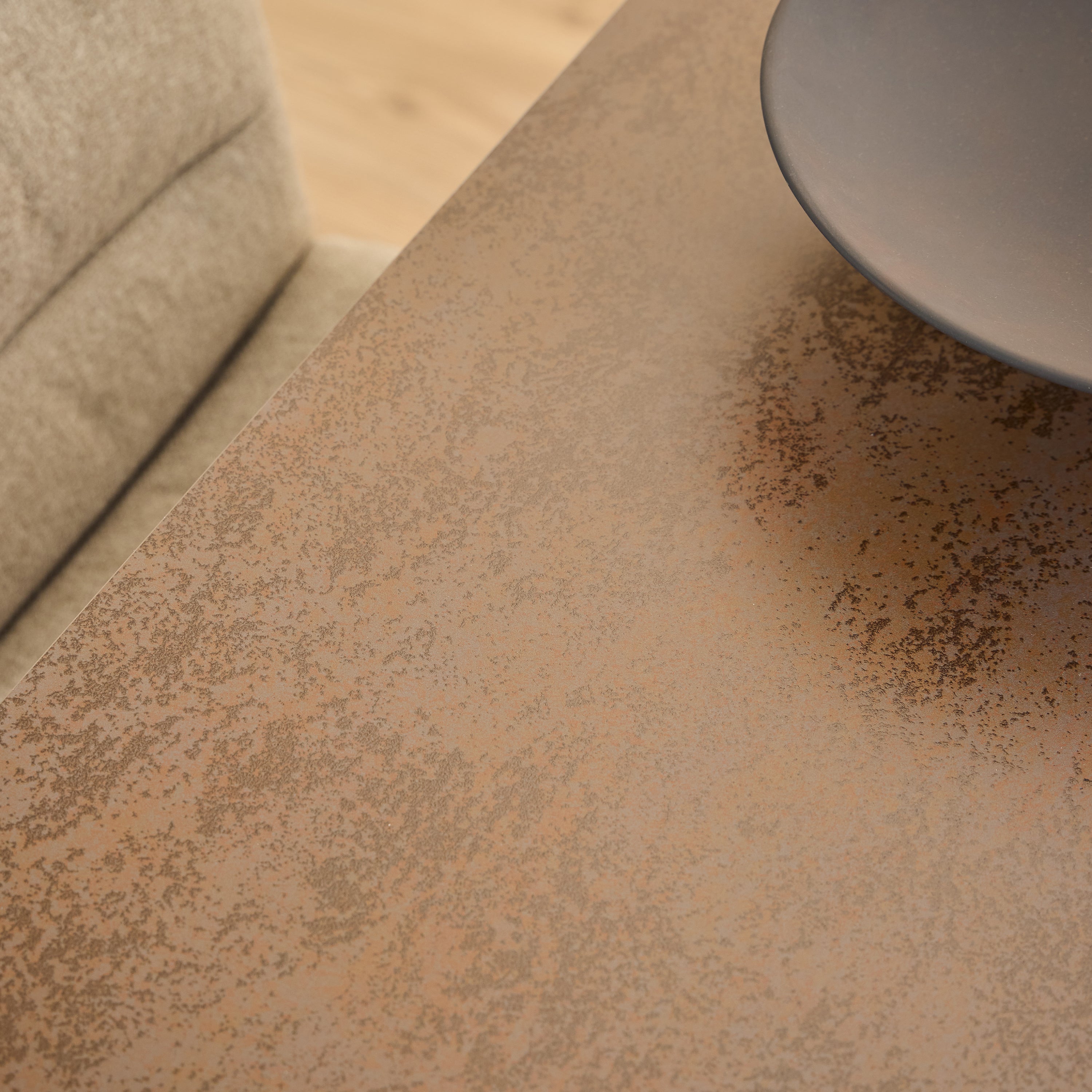 Harlow Dining Table with Ceramic Rusty Brown Top 135cm