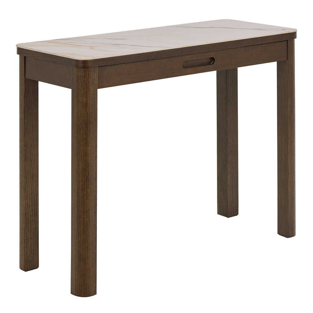 Stella Console Table 1 Drawer in Cream Ceramic