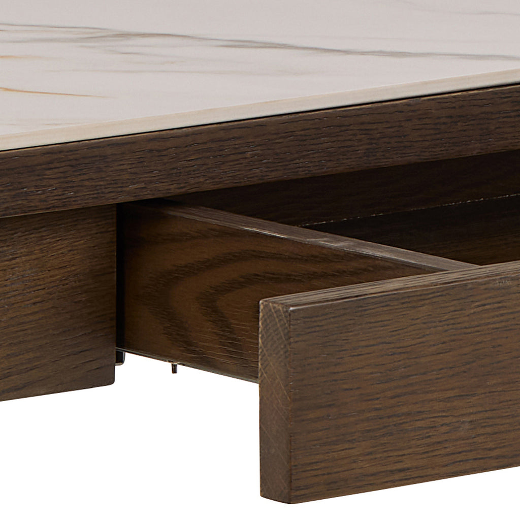 Stella Console Table 1 Drawer in Cream Ceramic