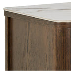 Stella Sideboard With 2 Doors 2 Drawers and 2 Shelves in Cream Ceramic