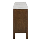 Stella Sideboard With 2 Doors 2 Drawers and 2 Shelves in Cream Ceramic