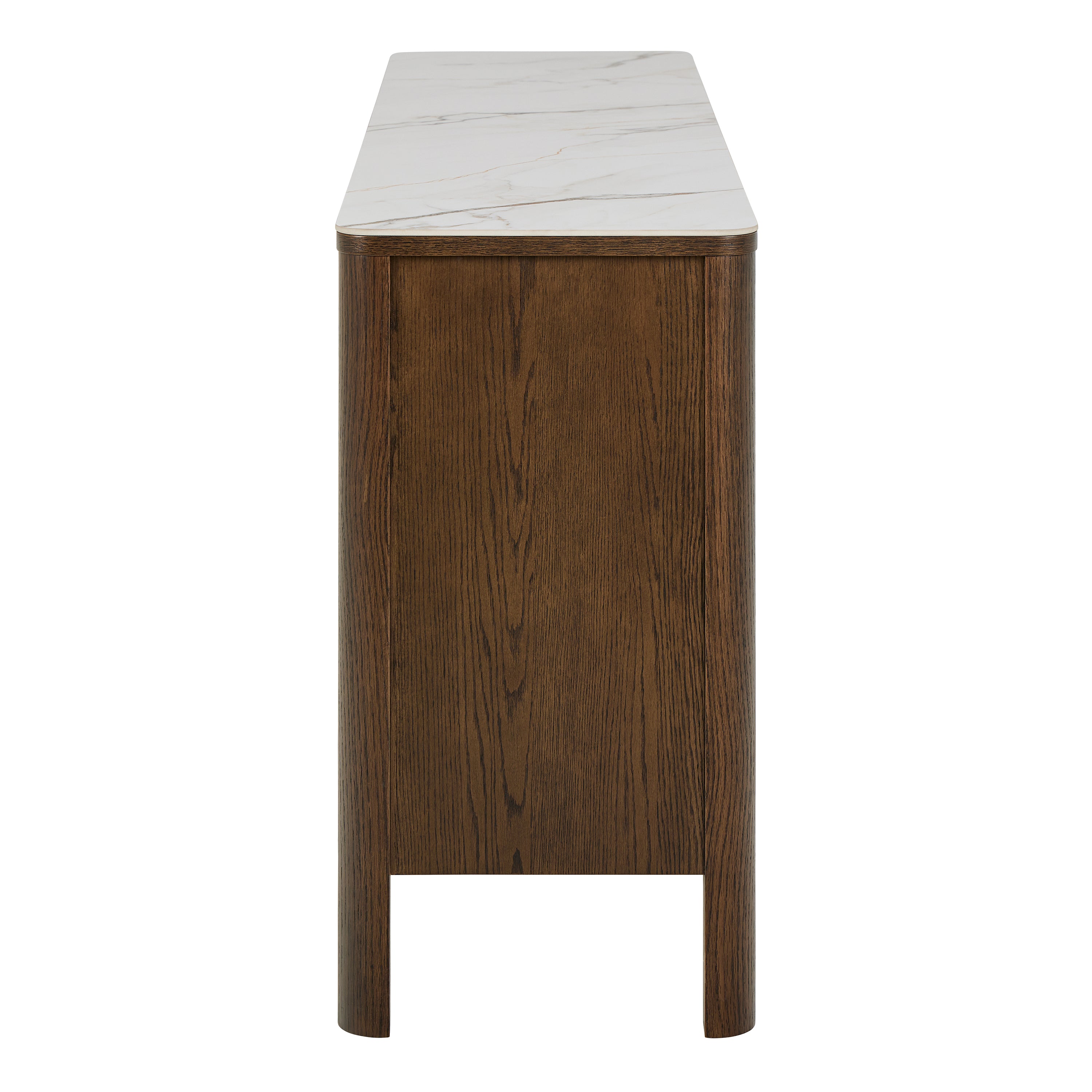 Stella Sideboard With 2 Doors 2 Drawers and 2 Shelves in Cream Ceramic