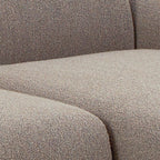 Murphy Right Hand Facing 2 Seater Chaise Lounge in Boucle Beige Fabric