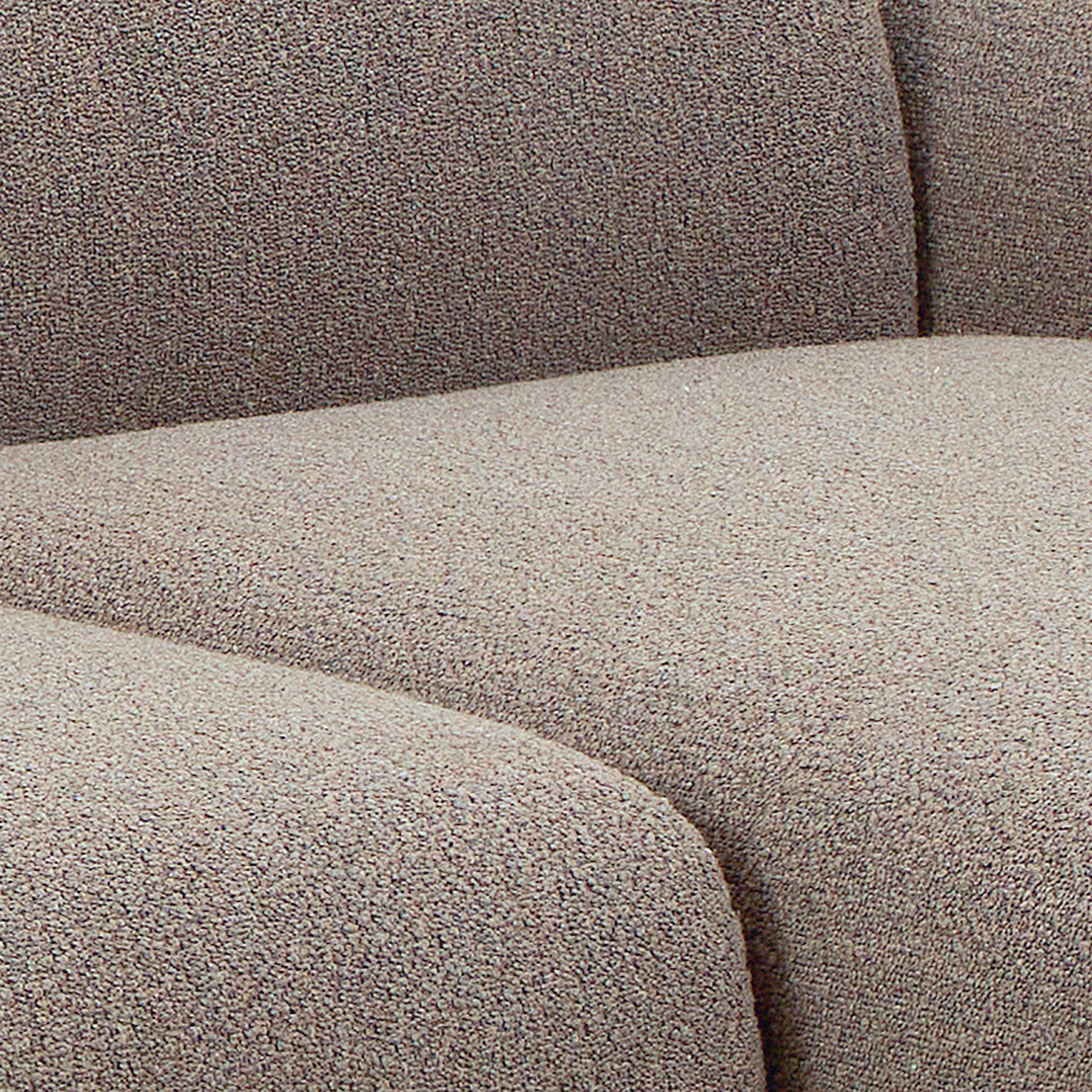 Murphy Right Hand Facing 2 Seater Chaise Lounge in Boucle Beige Fabric