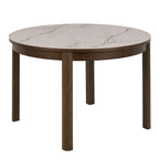Stella Round Extendable Dining Table in Cream Ceramic 120x75cm
