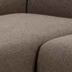 Murphy Left Hand Facing 2 Seater Chaise Lounge in Boucle Taupe Fabric