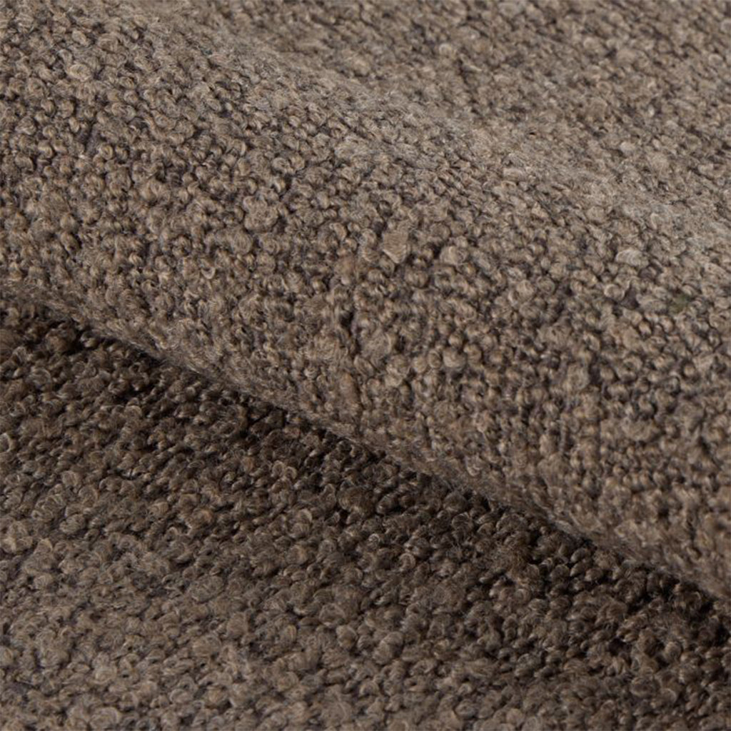 Murphy Left Hand Facing 2 Seater Chaise Lounge in Boucle Taupe Fabric