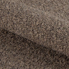 Murphy Left Hand Facing 2 Seater Chaise Lounge in Boucle Taupe Fabric