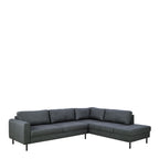 Orlando Right Hand Facing Corner Sofa in Dark Grey Fabric