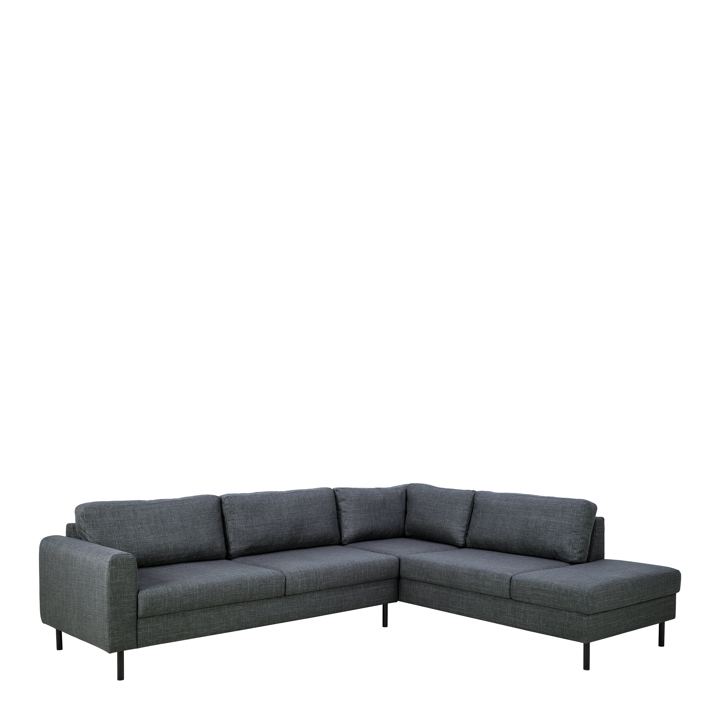 Orlando Right Hand Facing Corner Sofa in Dark Grey Fabric