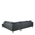Orlando Right Hand Facing Corner Sofa in Dark Grey Fabric