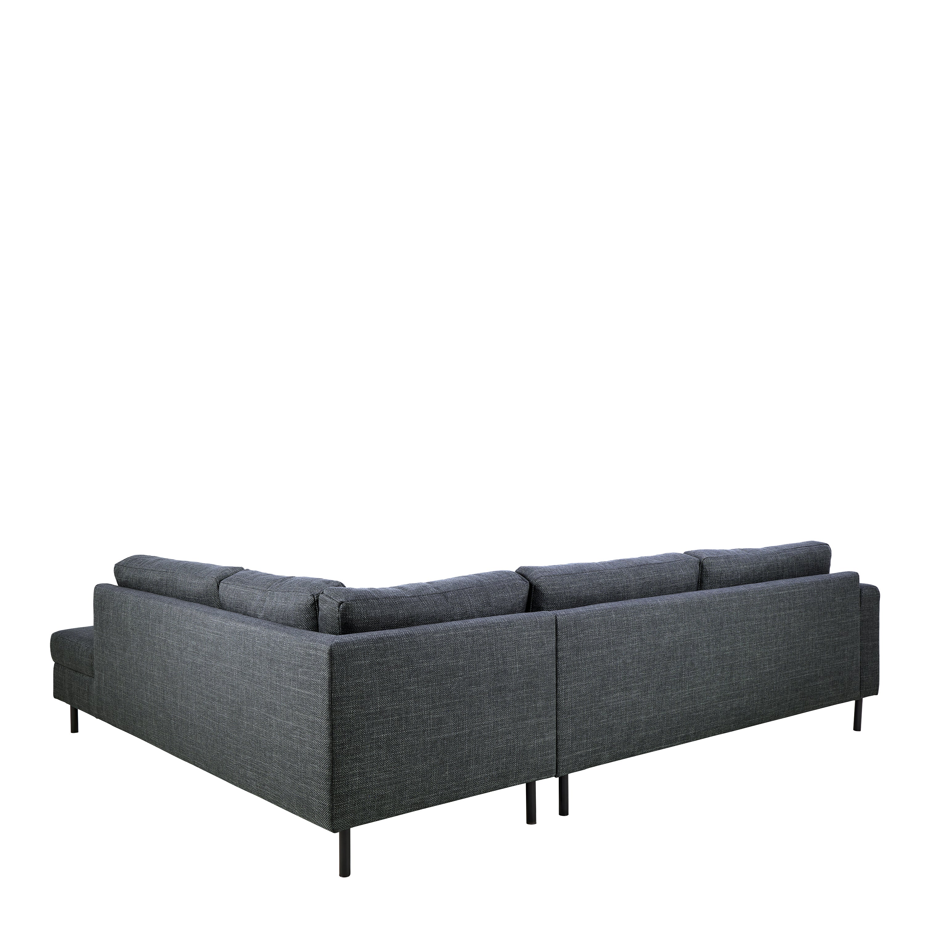 Orlando Right Hand Facing Corner Sofa in Dark Grey Fabric
