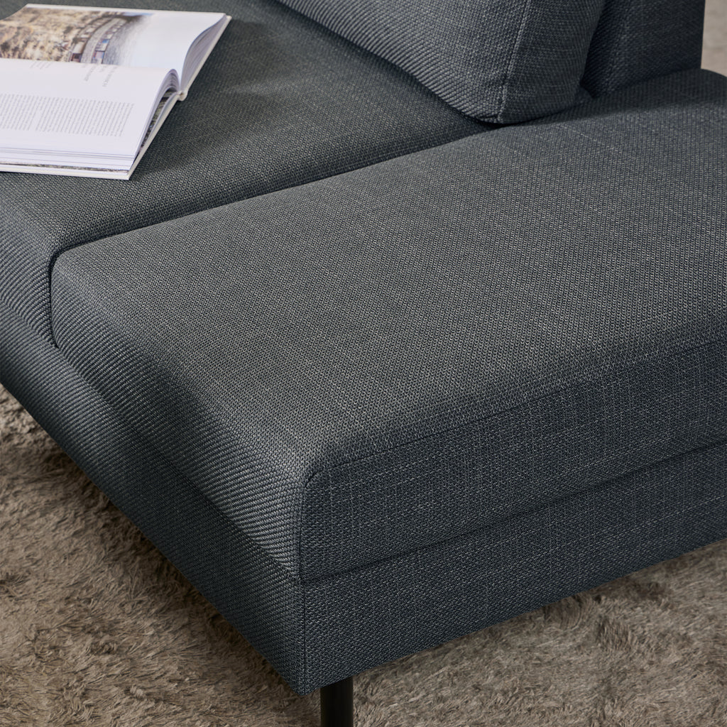 Orlando Right Hand Facing Corner Sofa in Dark Grey Fabric