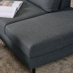 Orlando Right Hand Facing Corner Sofa in Dark Grey Fabric
