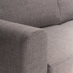Orlando Right Hand Facing Corner Sofa in Light Grey Brown Fabric
