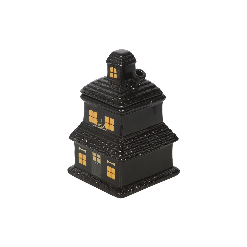 Black Haunted House Oil Burner and Wax Warmer