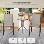 Outsunny Three-Piece Outdoor Garden Set - Light Grey
