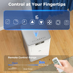 7000 BTU Air Conditioning Unit, 3-in-1 Portable Air Conditioner, Dehumidifier, Cooling Fan with Remote Control, LED Display, 2 Speeds, 24H Timer, Window Venting Kit, 15m²