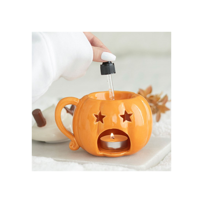 Pumpkin Cream Lidded Oil Burner and Wax Warmer