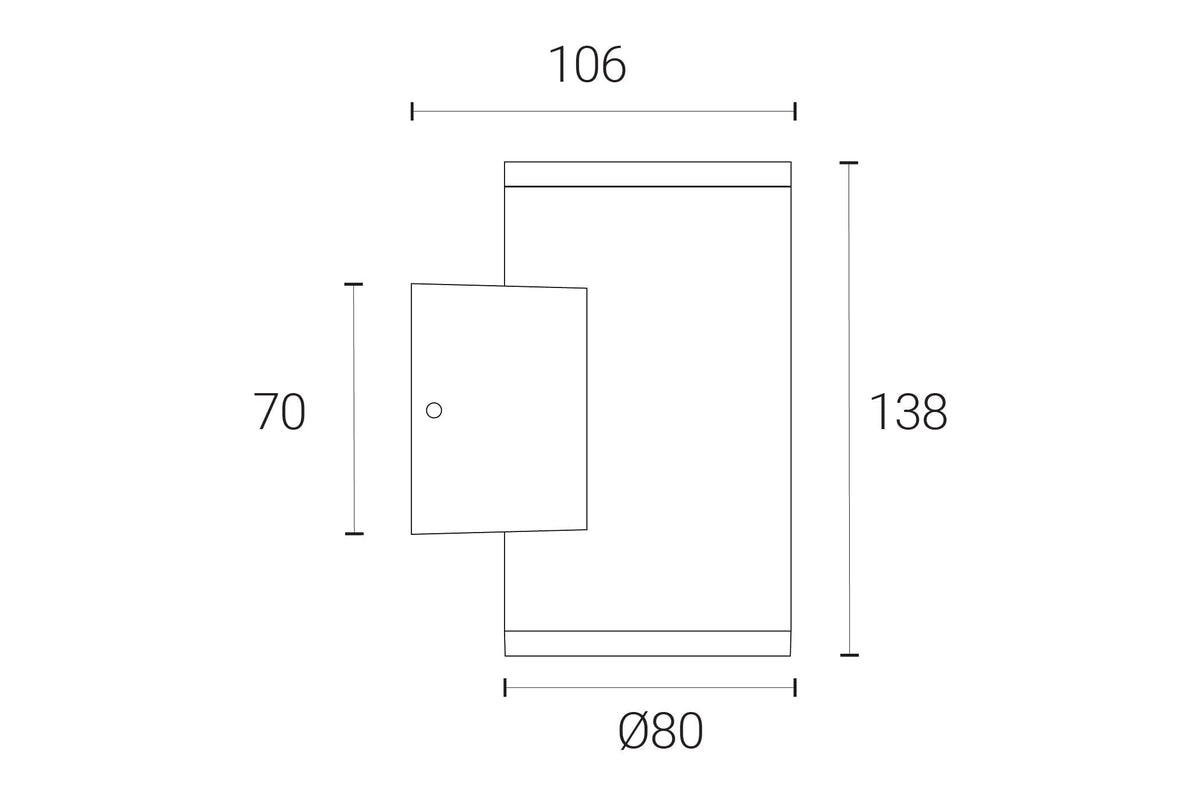 4lite Up/Down Outdoor LED Wall Light