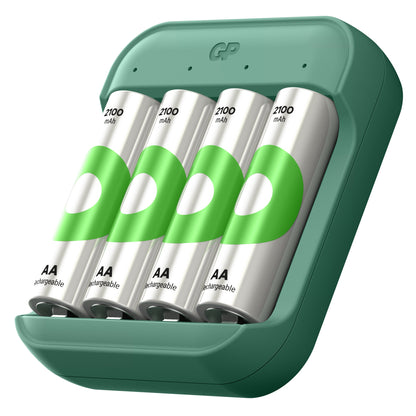 GP Recyko B423 AA / AAA USB Battery Charger with 4x Recyko 2100mAh AA Batteries