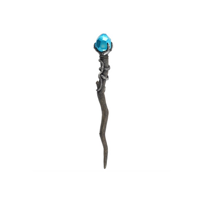 Silver Claw Wand with Blue Gem