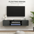 Floating TV Stand Cabinet for TVs up to 60", Wall Mounted TV Unit, Grey