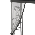 Outsunny 3 x 3(m) Steel Frame Double Roof Garden Gazebo - Grey