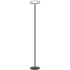 Uplighter Floor Lamp with Tuya App and Music Sync, Standing Lamp with Adjustable Head for Living Room Bedroom, Black