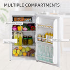 91L Small Fridge with Chiller Box Under Counter Fridge with Reversible Door, Good Housekeeping Institute Approved, White