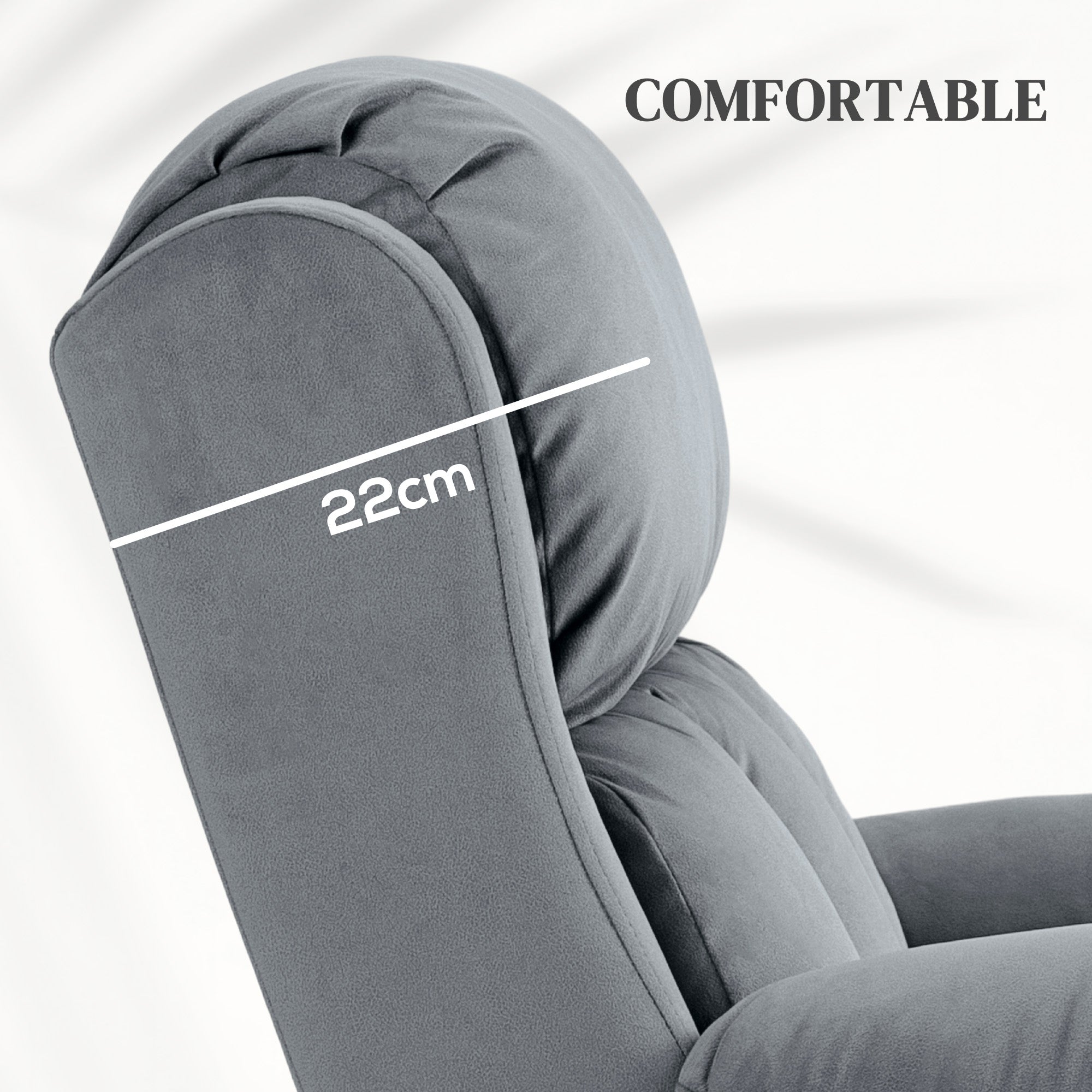 HOMCOM Eight-Point Massage Lift Chair, with Remote - Grey