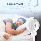 Standing Fan for Bedroom, 28" Pedestal Fan with Remote, 70° Oscillating, 90° Vertical Tilt, 3 Speeds, Adjustable Height, 7H Timer, Foot Button, White